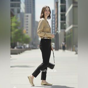 Rebecca Minkoff Ruched Gold Metallic Women's Ballet Flats Size 7.5 NEW With Box